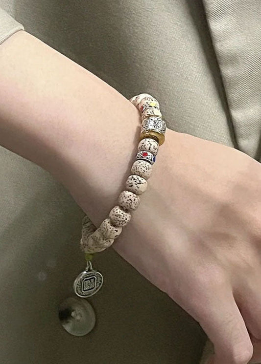 Pulsera elegante con dije de personaje Fu de semilla de árbol Pipal