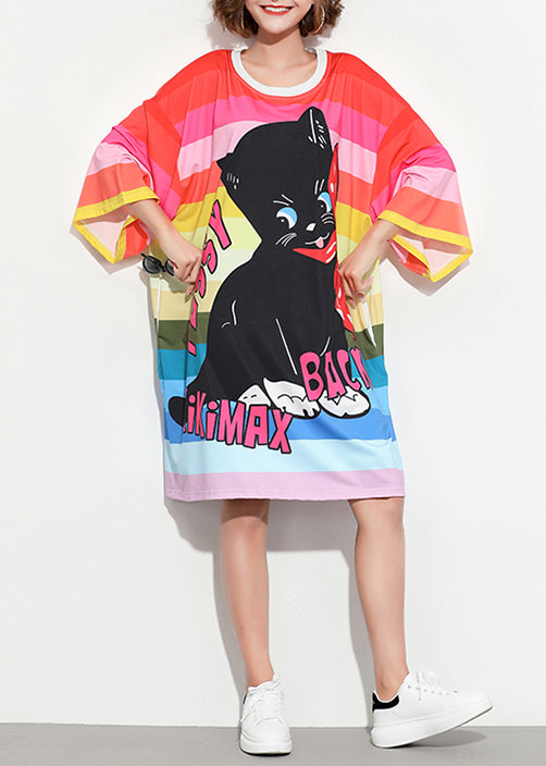 Chic o neck Baumwolle quilten kleidung Indische Stoffe floral kurze Kleid Sommer