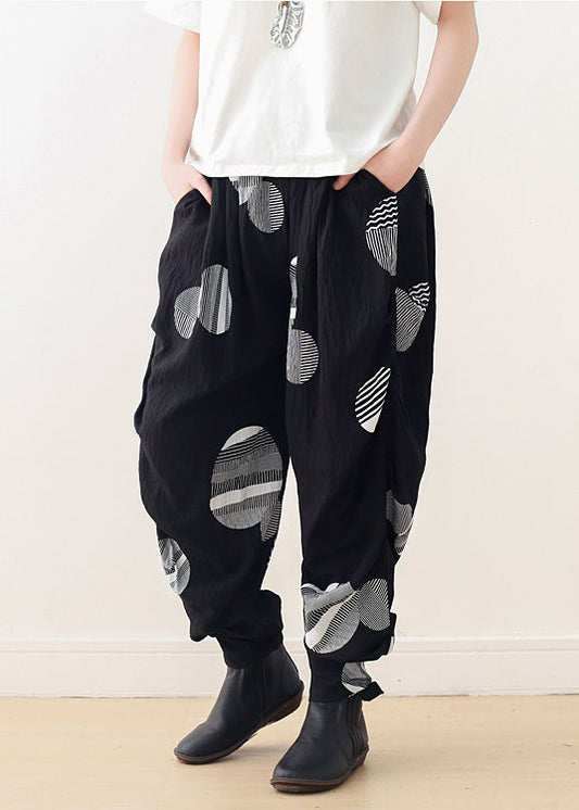 Chic weiße Baumwollhose Korea Garderoben Haremshose Shift Frühlingshose