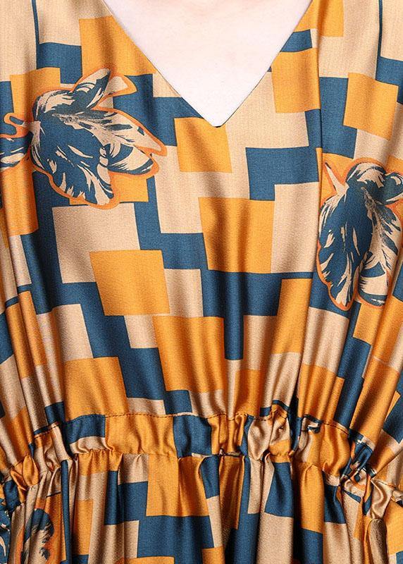 Classy Black Plaid Print Summer Silk Summer Dress - SooLinen