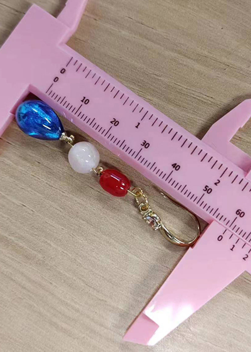 Pendientes colgantes de acrílico con gotas de agua azules