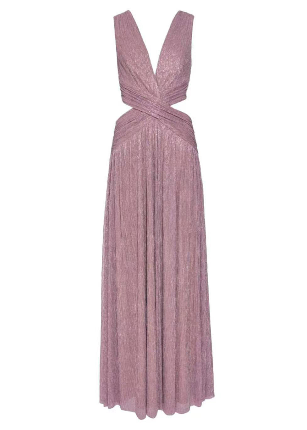 Classy Purple V Neck Side Open Party Dresses Sleeveless