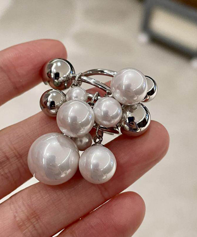 Classy Silk Alloy Pearl Beading Tassel Rings