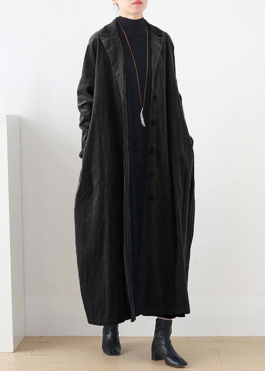 Classy army green Fashion clothes Inspiration suit collar striped women coats - SooLinen