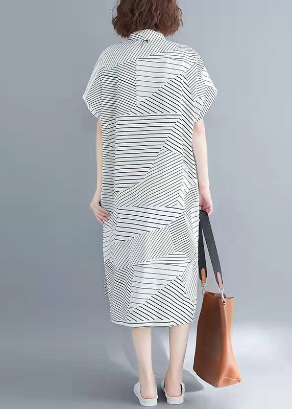 Edle schwarze Chiffon-Kleidung für Damen, lässig, für die Arbeit, Stehkragen, Sommerkleid