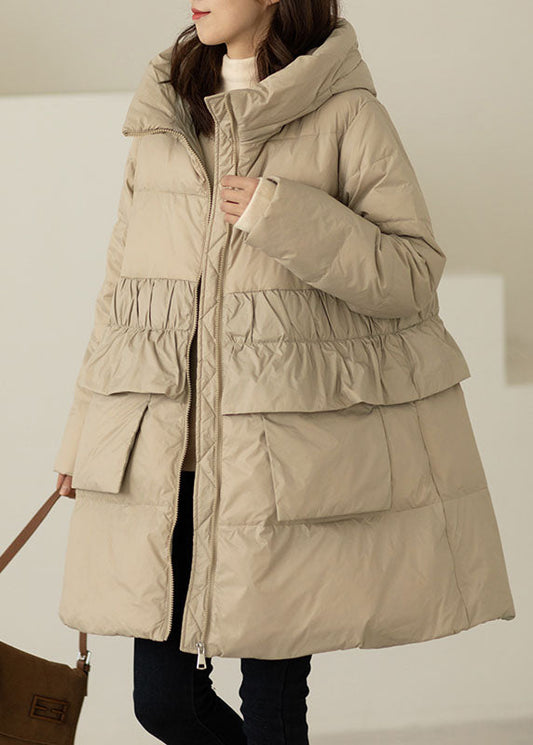 Schokolade Taschen Ente Unten Daunenmäntel Mit Kapuze Winter