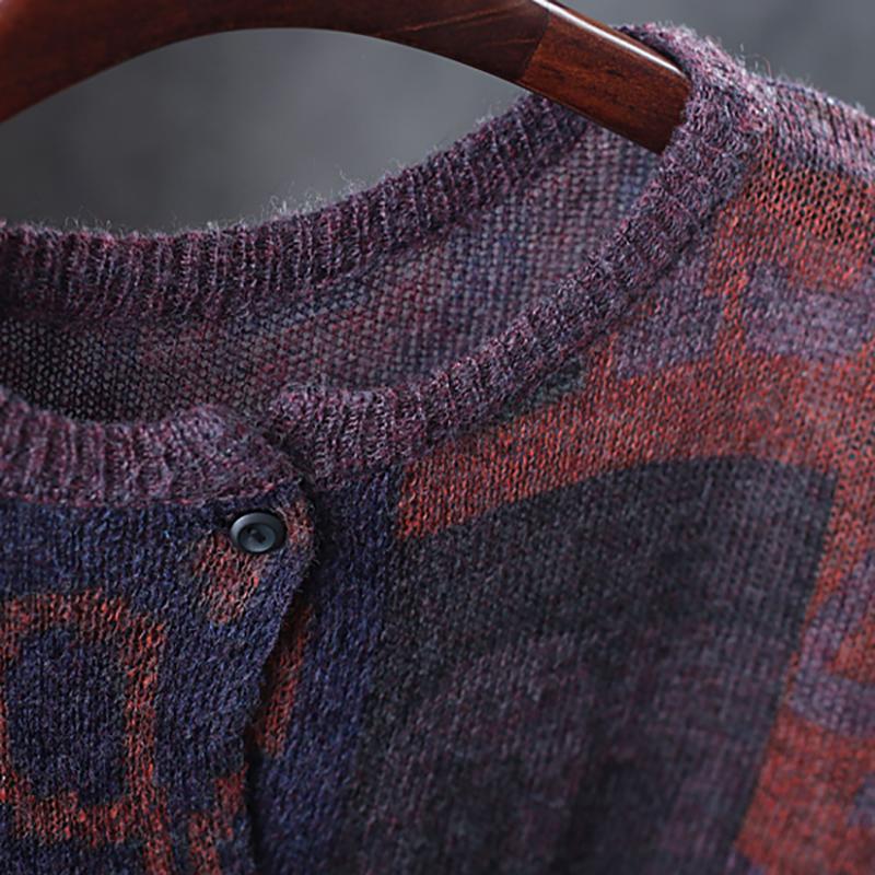 Bequemes Pulloverkleid-Outfit Damen Strickdruck Split Plissee Frühlings-Maxikleid