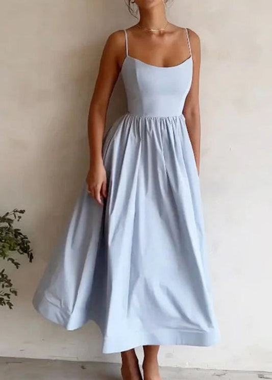 Süßes rosa Patchwork-Maxikleid mit Spaghettiträgern und Schlitz am Hals, ärmellos