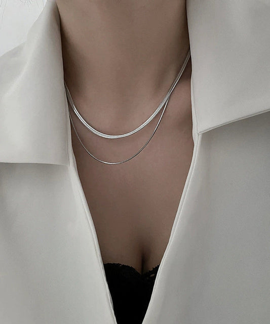 Collar bicapa de plata esterlina y oro DIY