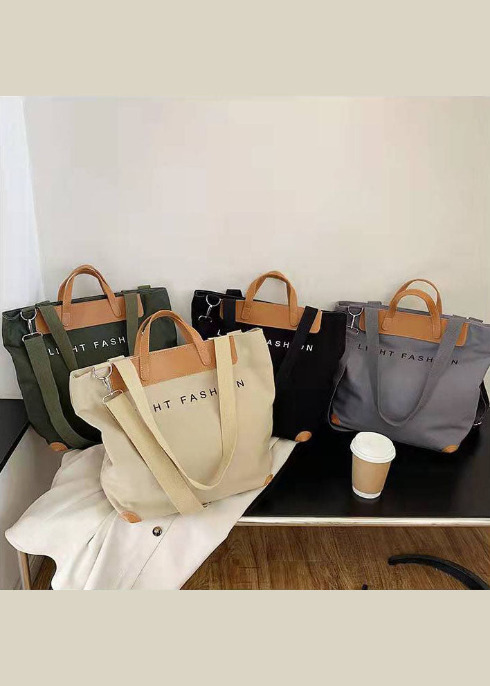 DIY Graue Canvas-Tragetasche mit Volldruck