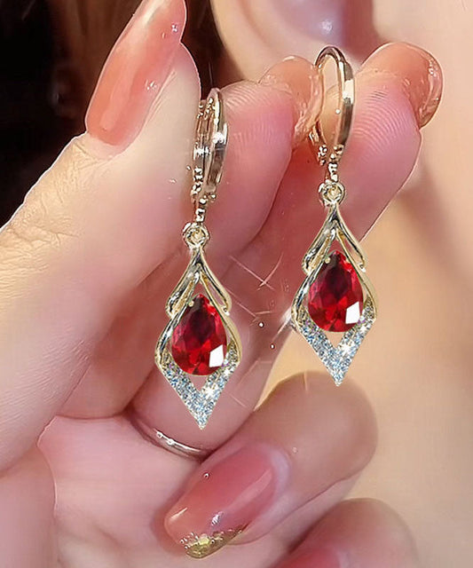 Pendientes DIY de ojo de gato con circonitas en plata de ley verde claro