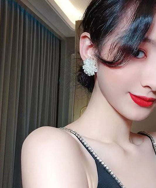 DIY Ohrstecker mit Feuerwerk aus weißer Perlenlegierung