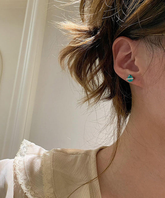 DIY Ohrstecker aus weißer Legierung mit Zirkonkristallen in Tropfenform