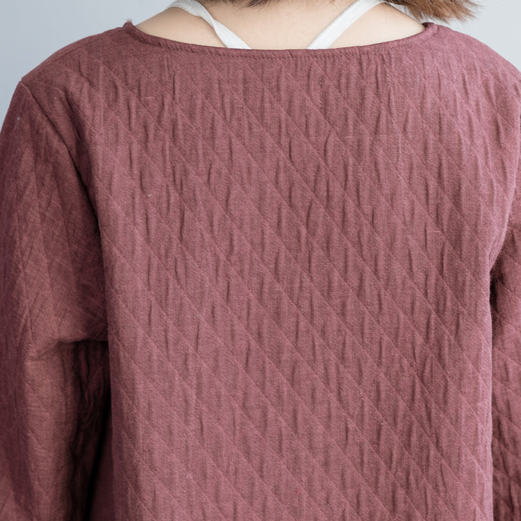 DIY Baumwollkleidung für Frauen feine O-Ausschnitt aushöhlen Runway schwarze übergroße Tops