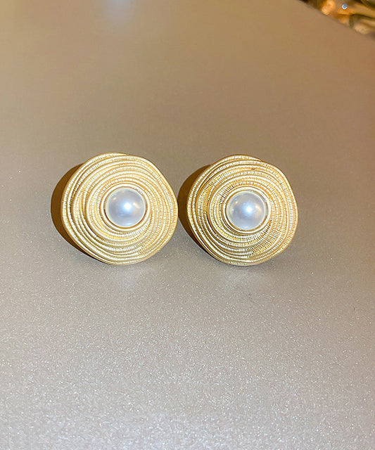 Elegant Fashion Wrapped Circle Pearl Earrings