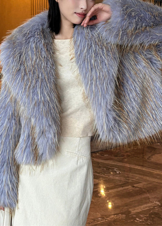 Elegante lila Peter-Pan-Kragen-Langarmärmel aus Leder und Pelz