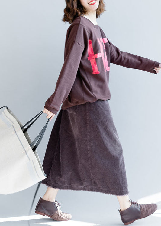 Elegante Lila Taschen Cord Casual Rock Frühling