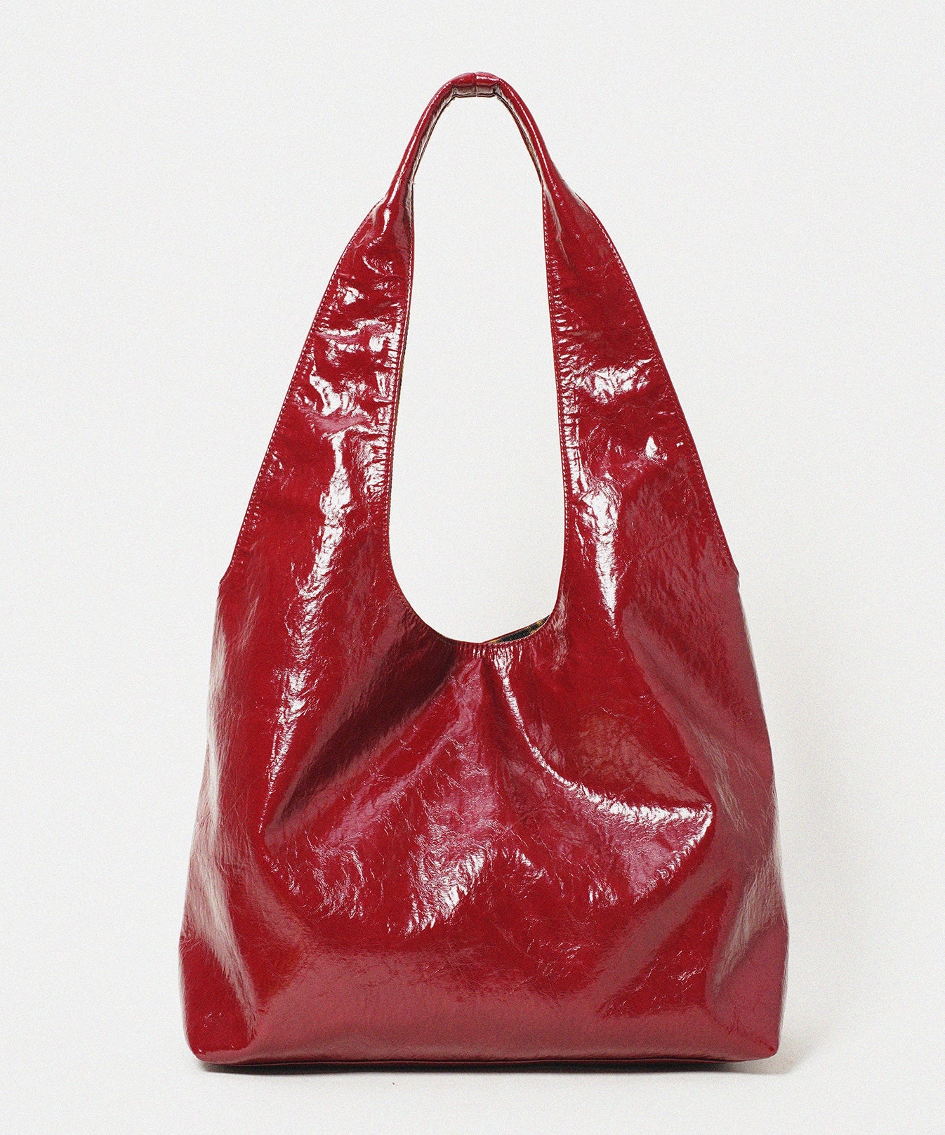 Elegante rote Schultertasche mit Leopardenmuster und Taschen aus Kunstleder