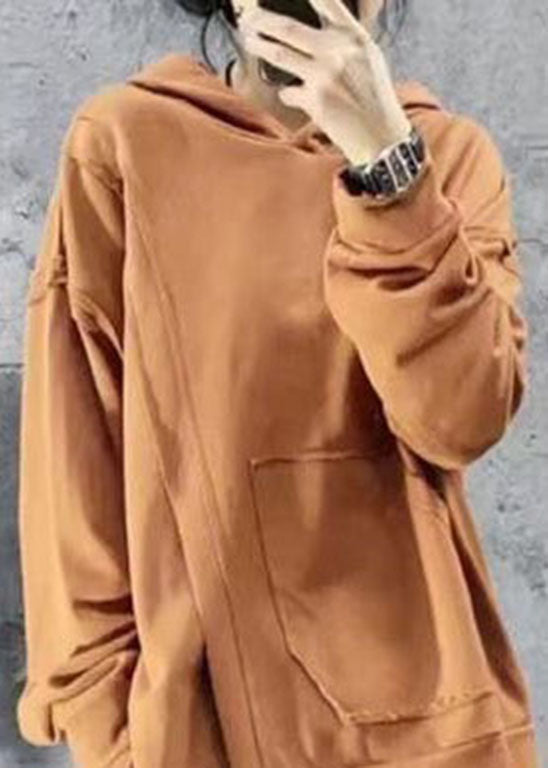 Elegante Gelb asymmetrische design Mit Kapuze Sweatshirts Frühling