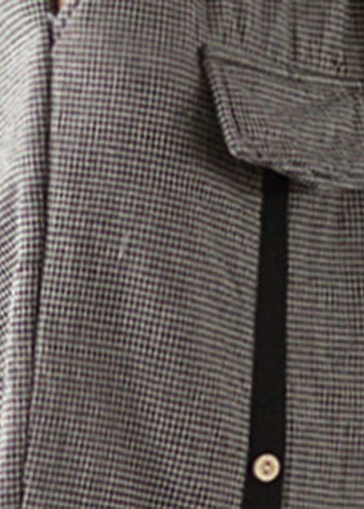 Elegante elastische Taille Plaid Feine Baumwolle gefüllte Hose Winter