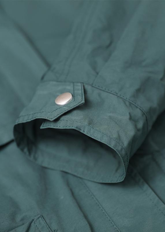 Elegant hooded zippered Plus Size coats women black women coats - SooLinen