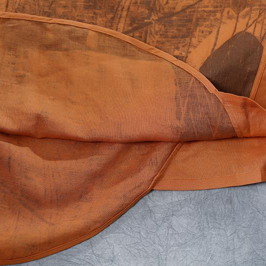 Elegantes Leinen Sommer Top lässig Kurzarm Abstraktes Muster Weiß Sommer Blusen Shirts