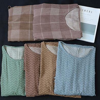 Elegant o neck asymmetric cotton linen dresses Catwalk khaki print Dresses summer - SooLinen