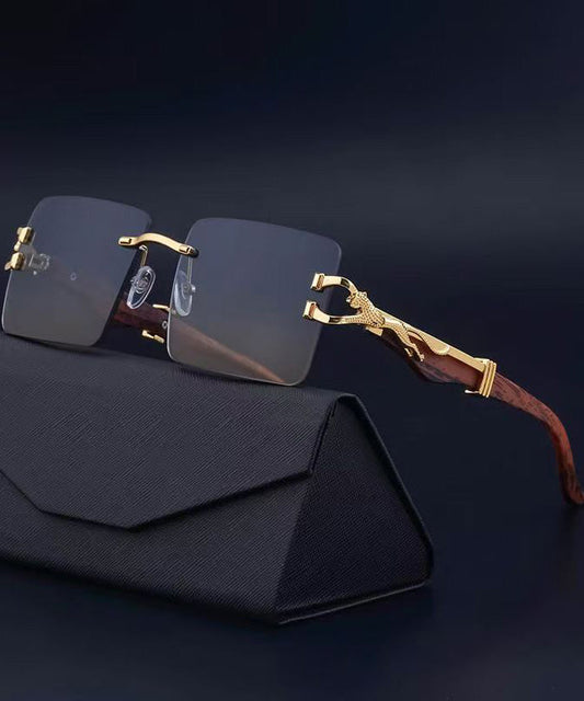 Fashion Black Boutique Rimless Sunglasses
