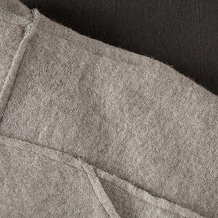 Mode Grau Lose Wollmantel Neue Frauen Casual Outfits