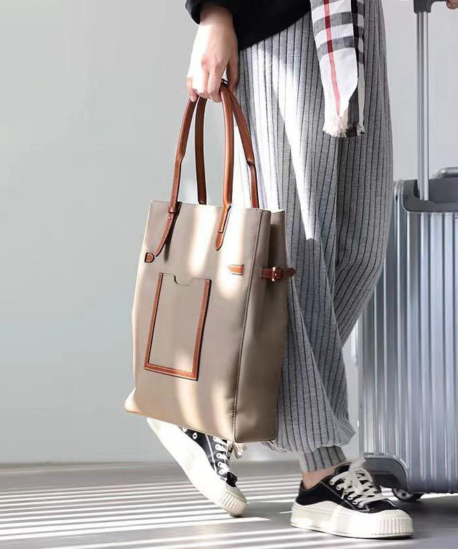 Mode Khaki Große Kapazität Satchel Tasche Handtasche