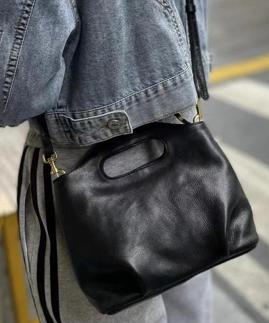 Fashion Solid Durable Versatile Leather CrossBody Tote Handbag