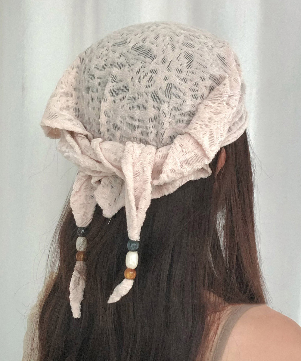 Diadema triangular con cuentas de madera verde versátil y de moda