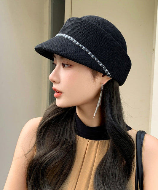 Fashion Yellow Thin Breathable Knit Sun Hat