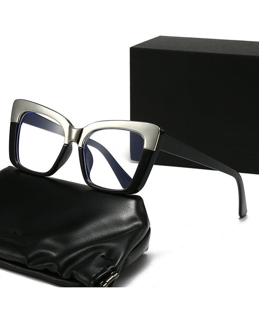 Fashionable Square Colorblock Blocked Flat Mirror