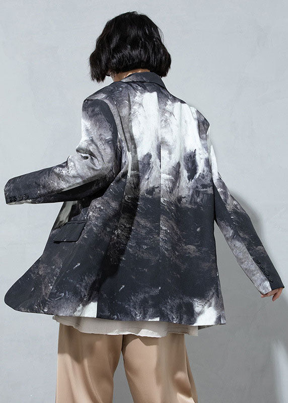 Feine Schokoladenknopftaschen Peter Pan Kragen Druckmäntel Frühling