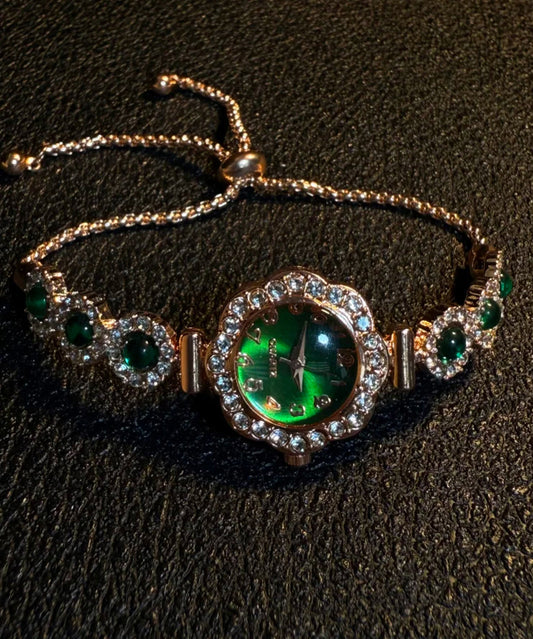 Relojes extraíbles con gemas de circonita y aleación de seda fina