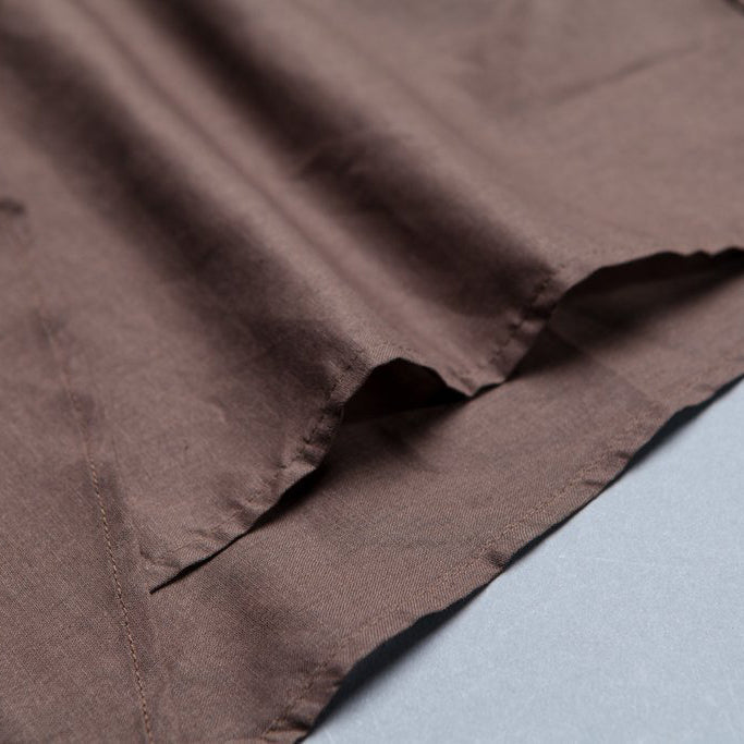 Feines Leinen-Baumwollkleid in Übergröße, kurzärmelig, hoher Saum, lässiges Sommerkleid