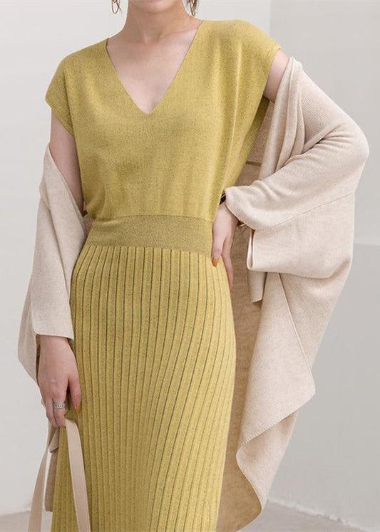 Feine nudefarbene Pullover lässige Strickblusen mit Dreiviertelärmeln 2018 Cardigan-Bluse