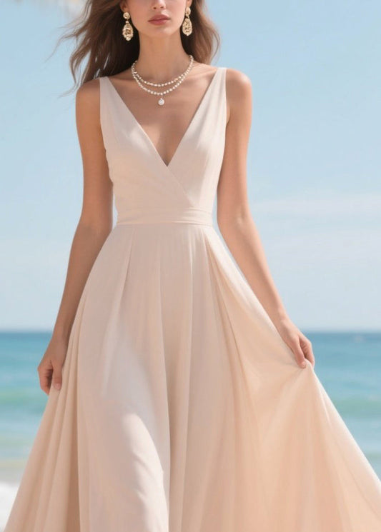 Fitted Nude Lace Patchwork Exra Large Hem Chiffon Cami Dresses Summer