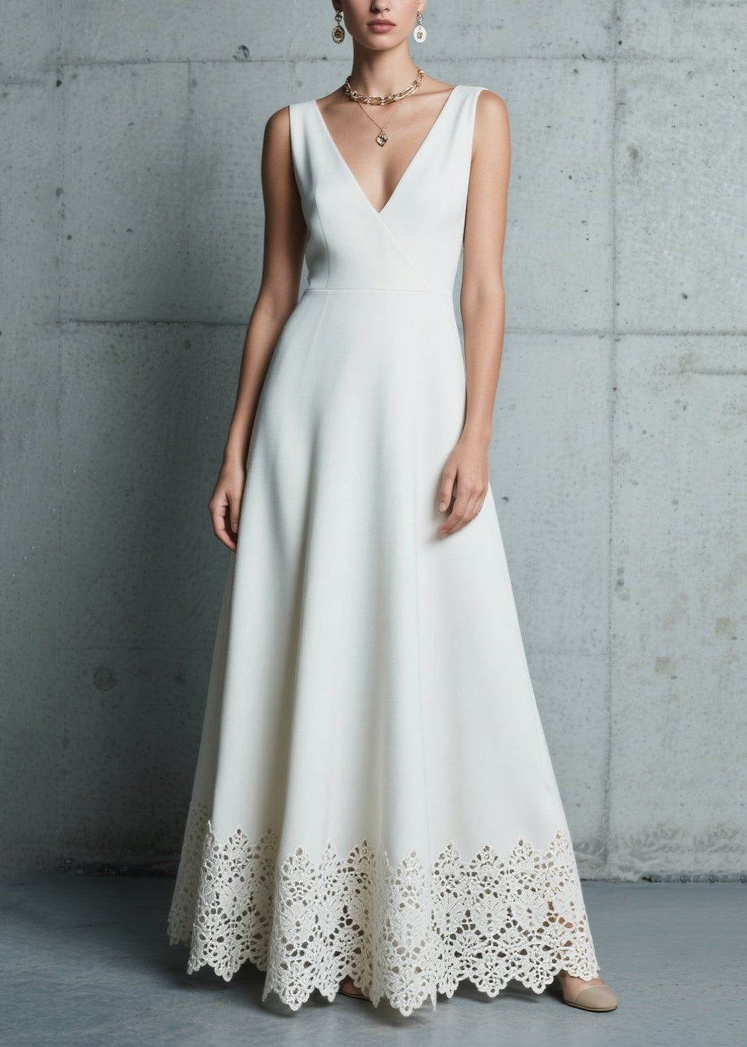 Fitted White Hollow Out Patchwork Draping Chiffon Vestidos Dresses Summer