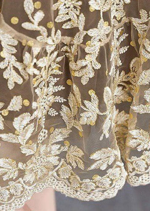 Französisch Schokolade bestickt Patchwork Velour lange Kleider Winter