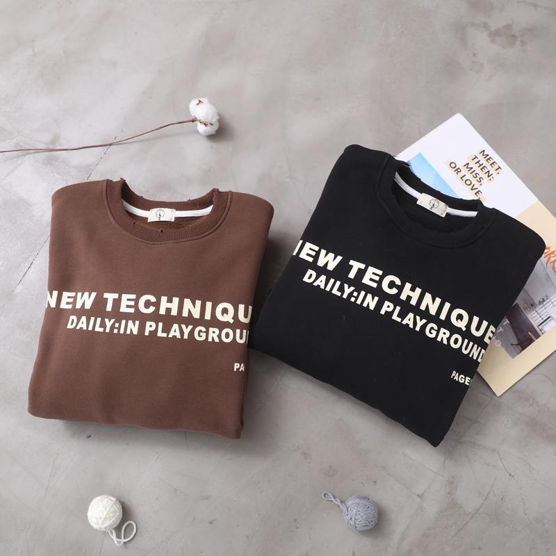 French side open cotton alphabet prints clothes Women Catwalk black winter cotton Dresses - SooLinen