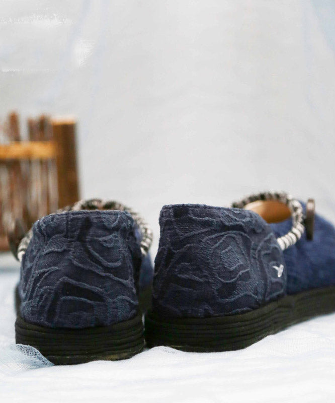 Grüne Schuhe für Plattfüße, Baumwollstoff, elegante flache Schuhe mit Schnallenriemen