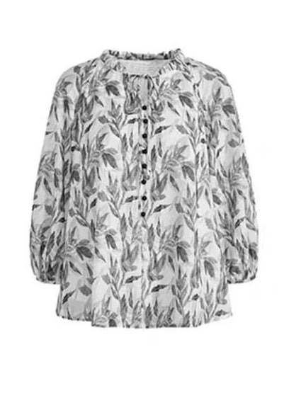Grey Print Cotton Women Sets 2 Pieces Lace Up Summer