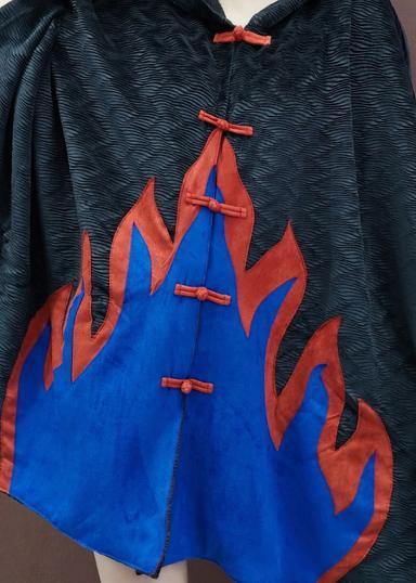 Handmade Black Plus Size Trench Coat Outfits Hooded Chinese Button Spring Coat - SooLinen