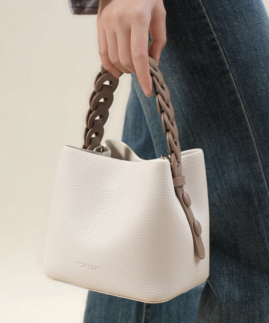 Handmade Yellow Versatile Faux Leather Tote Handbag