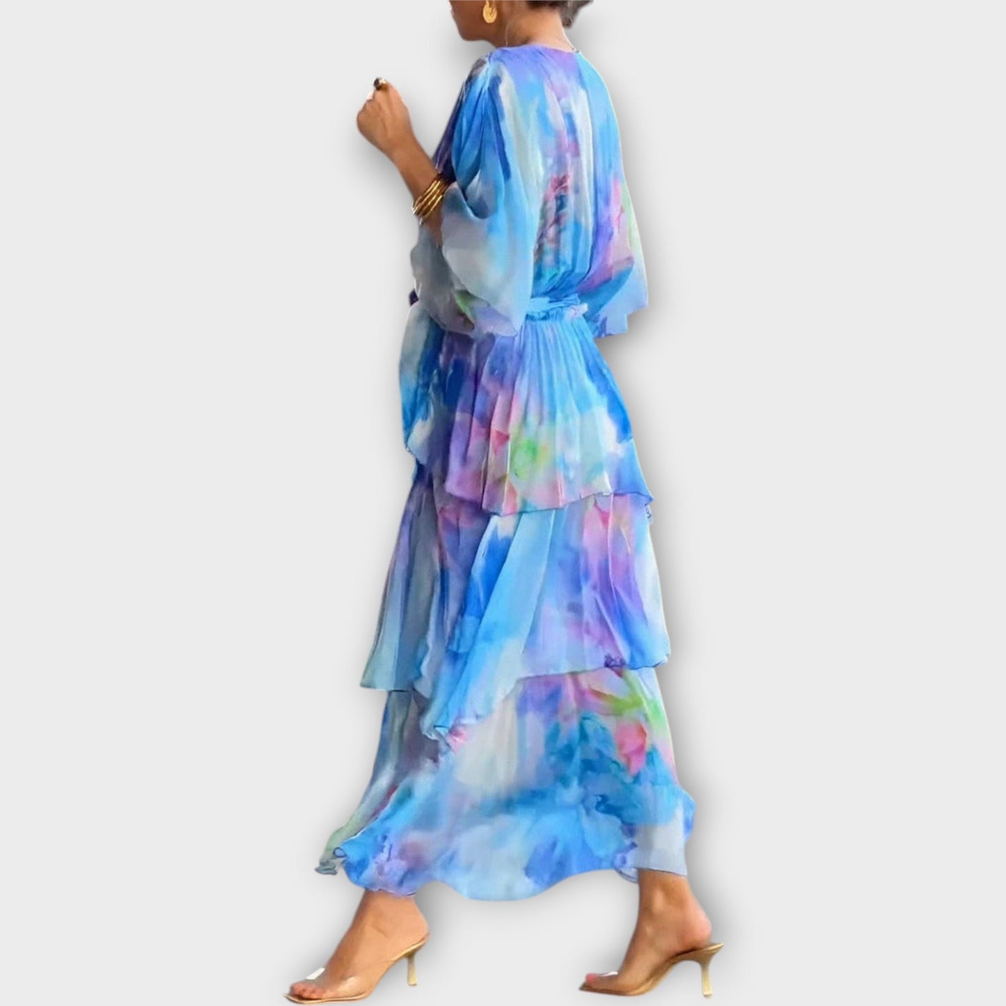 Airy Dress with Multiple Ruffles