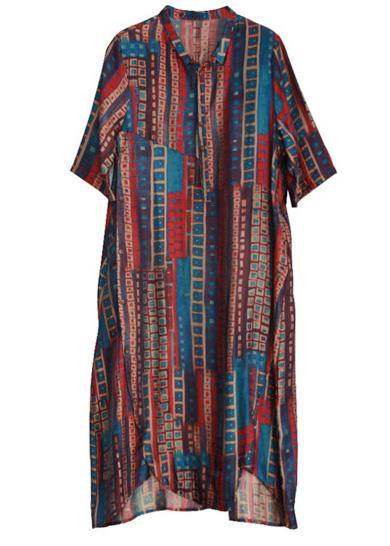 Italian Plus Size Multicolor Art Dresses< - SooLinen