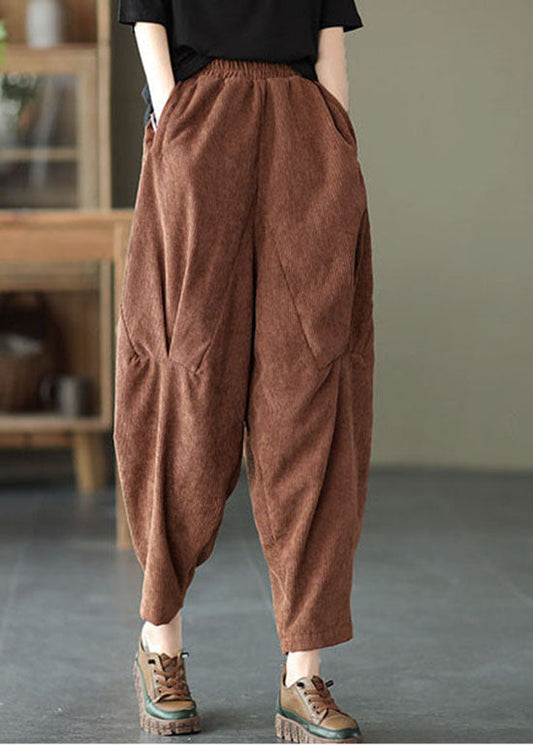 Italienische rote Taschen Patchwork Cordhose Hose Frühling