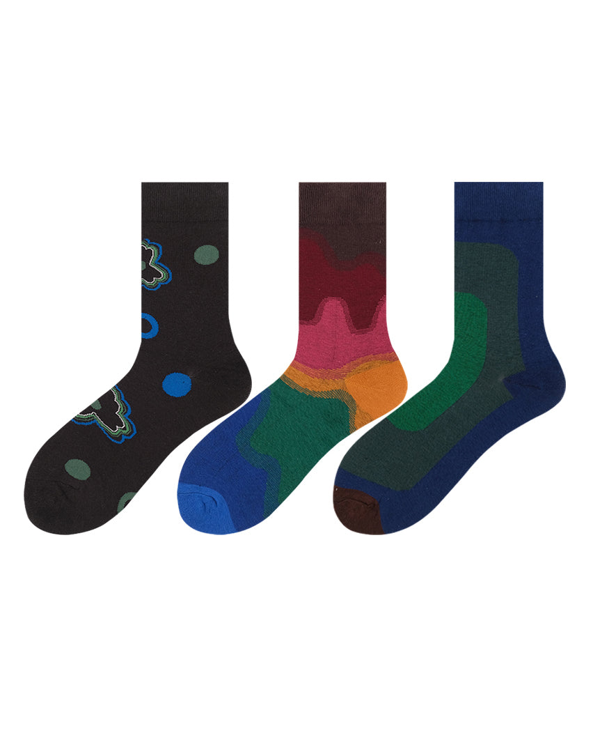 Koreanische Mode Farbverlaufs-Socken Herbst